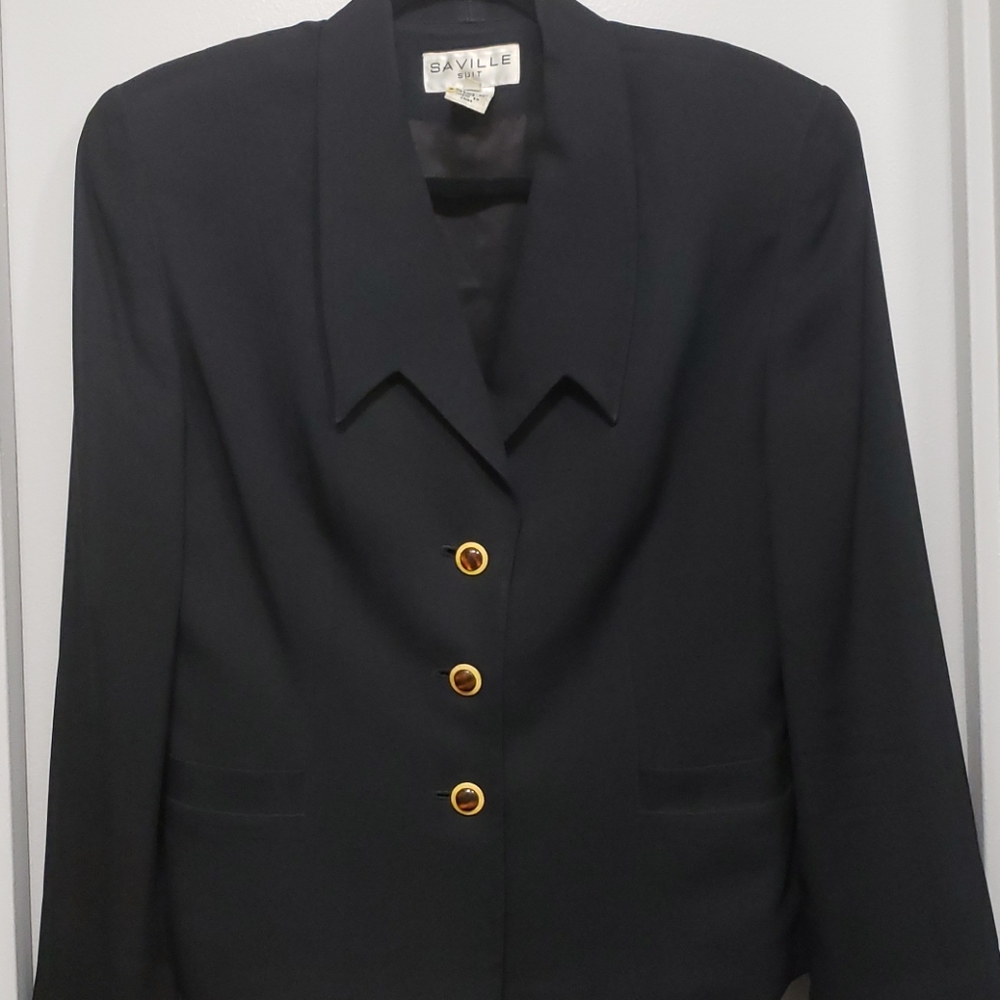 SAVILLE SUIT black Blazer size 6